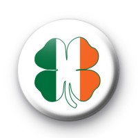 Irish Flag Shamrock Button Badges