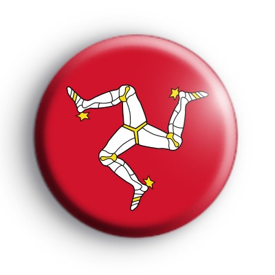 Isle of Man Flag Button Badge medium