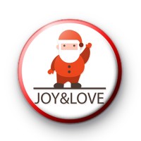 Joy and Love Santa Claus Pin Badge
