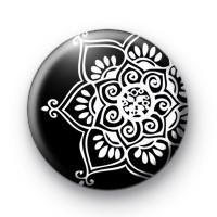 Black and White Kaleidoscope Badge