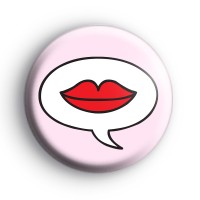 Kiss Kiss Red Lips Badges