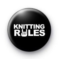 Knitting Rules Button Badge