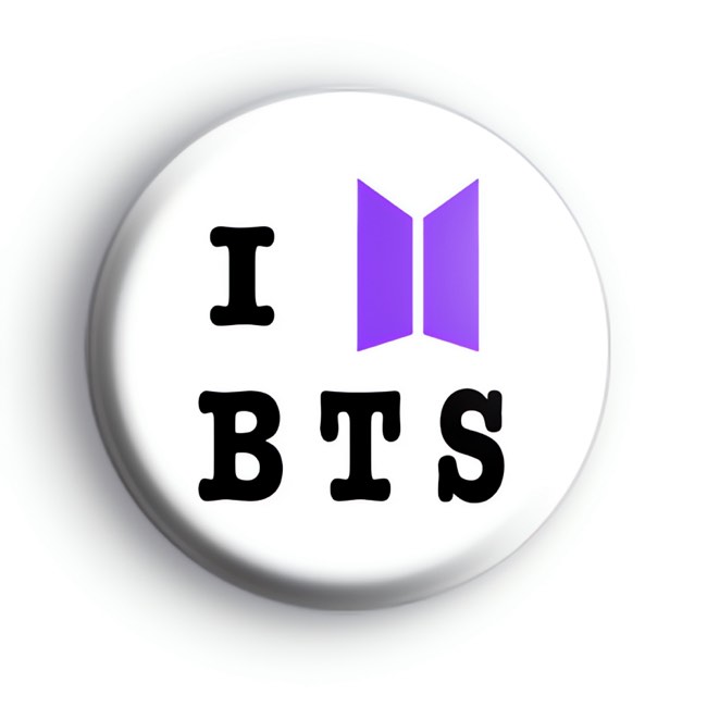 I Love BTS Badge