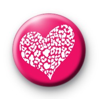 Pink and White Lace Heart Badges
