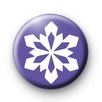 Lilac Ice SnowFlake Button Badge thumbnail