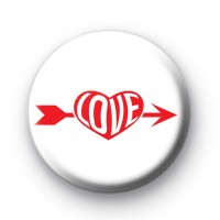 Red Love Arrow Pin Button Badges