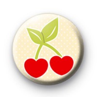Cherry Love Heart Badges