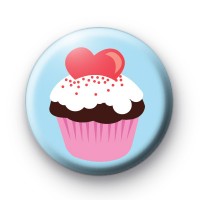 Yummy Love Heart Cupcake Badge