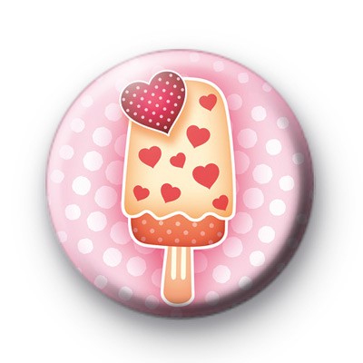 Love Heart Lolly Pop Badge medium