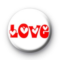 Red and White Love Badge