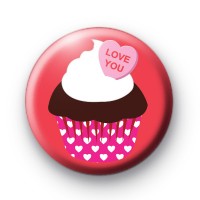 Love You Cupcake Pin Badge
