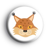 Lynx Cat Face Badge