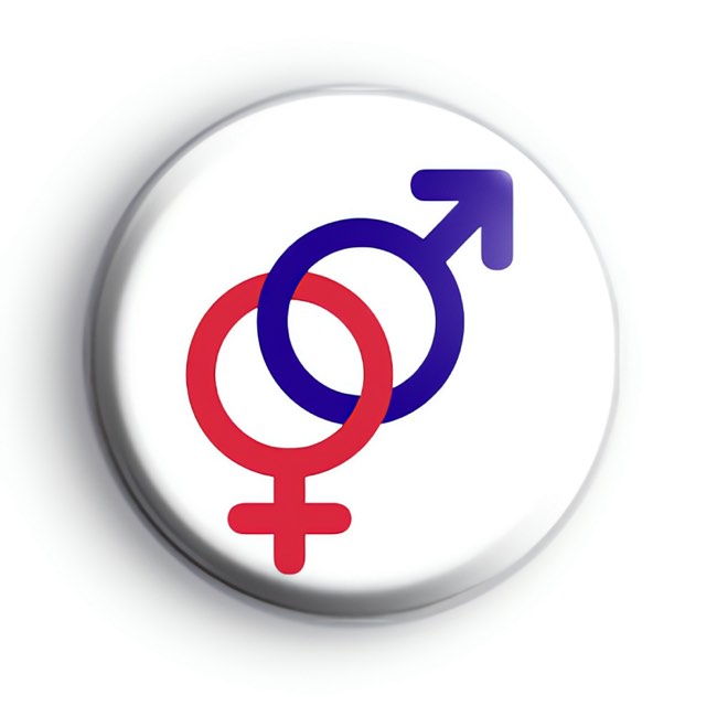 Male & Female Symbols Badge