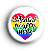 Mental Health Nurse Rainbow Heart Badge