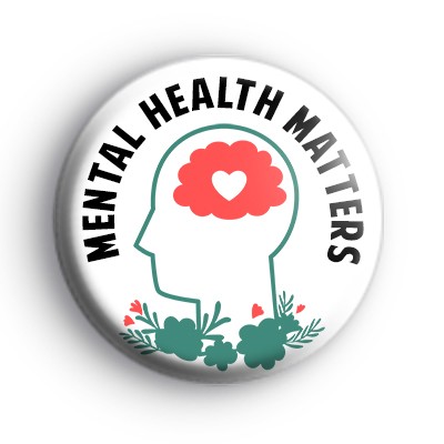 Mental Health Matters Brain Badge