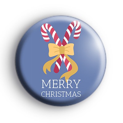 Merry Christmas Candy Cane Badge medium