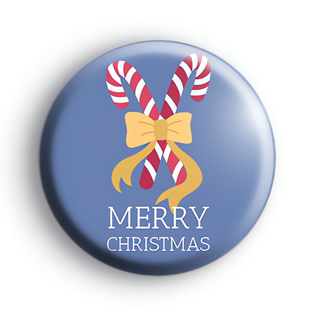 Merry Christmas Candy Cane Badge