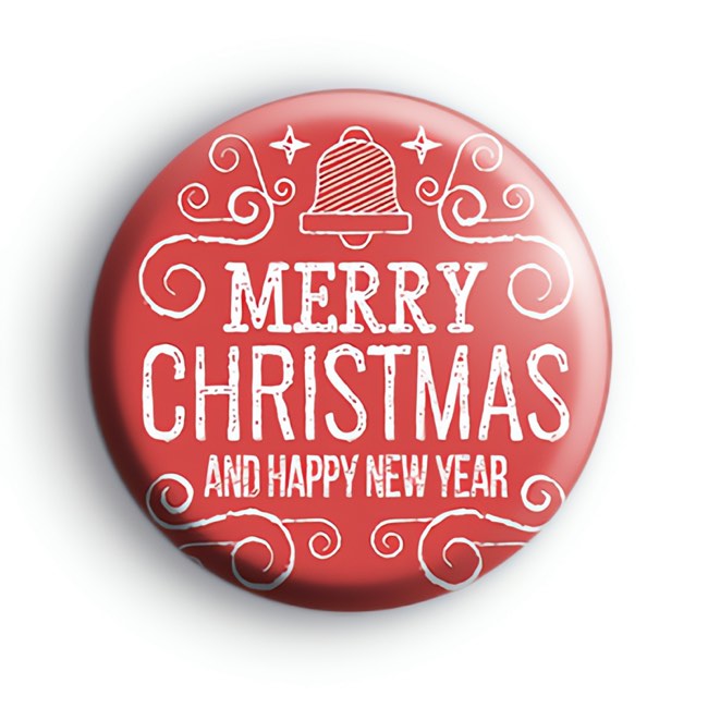 Merry Christmas Happy New Year Badges