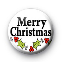 Merry Christmas Holly badges