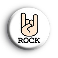 Rock Metal Devil Horns Badge