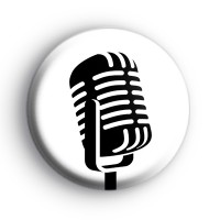 Retro Microphone Badge