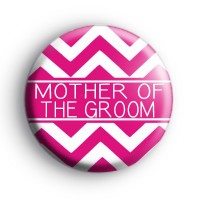 Chevron Pink Mother of the Groom Badge thumbnail