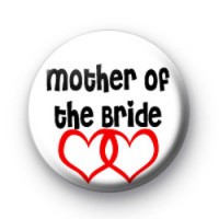 Red Love Hearts Mother Of the Bride Badges