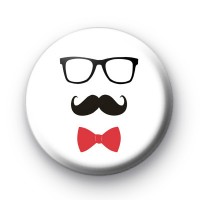 Bow Tie and Moustache Badge
