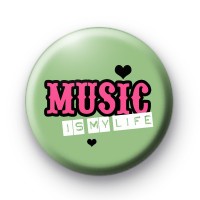Green Music is my life badge