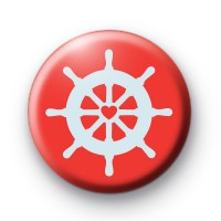 Red Nautical Boat Pin Badge