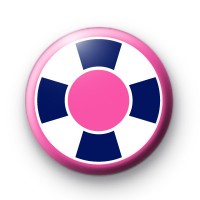 Pink and Blue Nautical Button Badges