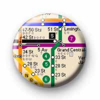New York Subway 1 badges