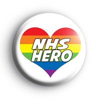 NHS Hero Rainbow Heart Badge