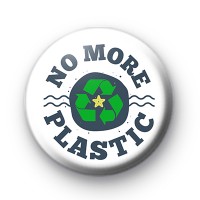No More Plastic Eco Button Badge