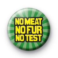 No Meat No Fur No Test Badge
