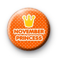 November Princess Birthday Badge