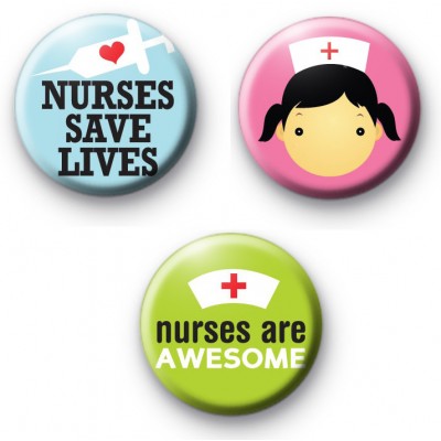 Set of 3 Nurse Badges