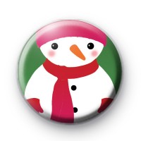 Oh So Cute Snowman Button Badge