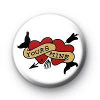 Tattoo Style Hearts Pin Badge