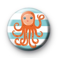 Orange Octopus Badge