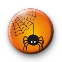 Orange Spooky Creepy Spider Badge