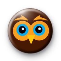 Owl Face Button Badge