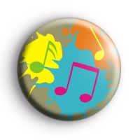 Paint Splash Musical Notes Badge