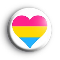 Pansexual Pride Heart Flag Badge