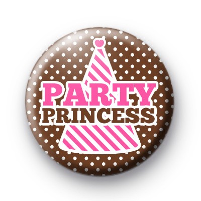 Pink Party Princess Birthday Badges