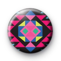 Bright Funky Native American Pattern badge