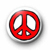 Red and White Peace Badge