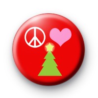 Peace Love Christmas Badges