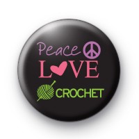 Peace Love Crochet Badge