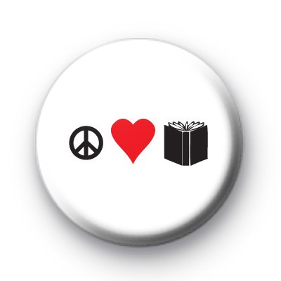 Peace Love Books Badge